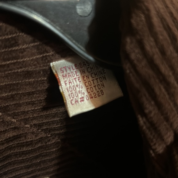 Vintage Nevada Corduroy Zip Up Jacket Brown 100% Cotton Unisex Hiking Retro - Picture 4 of 5